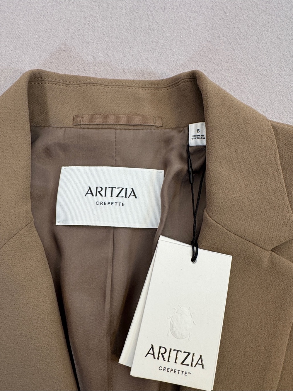 Aritzia "Etiquette" Single-Button Blazer in Folio Brown - Picture 4 of 10